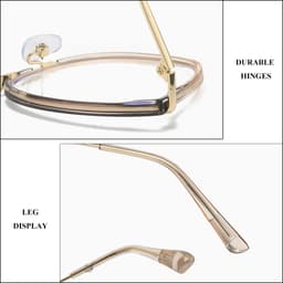 Gọng kính cận thời trang nữ ANDU EYEWEAR đáng vuông cánh tiên chất liệu kim loại - 2066 6