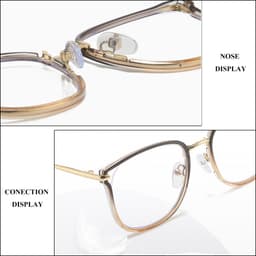 Gọng kính cận thời trang nữ ANDU EYEWEAR đáng vuông cánh tiên chất liệu kim loại - 2066 5
