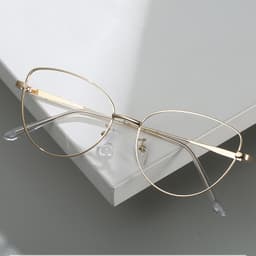 Gọng kính cận thời trang nữ NARO EYEWEAR  dáng mắt mèo chống UV chất liệu kim loại - 5002 2