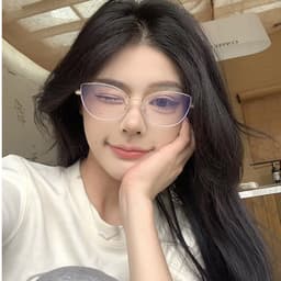 Gọng kính cận thời trang nữ NARO EYEWEAR  dáng mắt mèo chống UV chất liệu kim loại - 5002 8