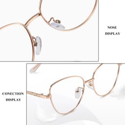 Gọng kính cận thời trang nữ NARO EYEWEAR  dáng mắt mèo chống UV chất liệu kim loại - 5002 4