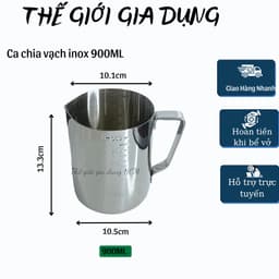 Ca đánh sữa inox (có vạch chia) 350ml - 550ml - 900ml-1.5L- 2L 5