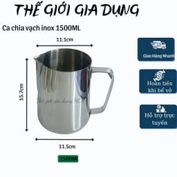 Ca đánh sữa inox (có vạch chia) 350ml - 550ml - 900ml-1.5L- 2L 6