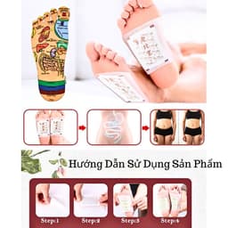 Miếng Dán Thải Độc Chân Hộp 50 Miếng Dán Chân Thải Độc Ông Lão Giúp Ngủ Ngon Giảm Mệt Mỏi RIEM 7