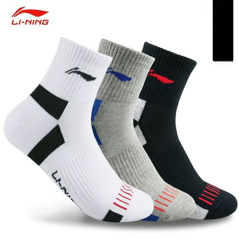 Tất Vớ Tennis, Cầu Lông LINING Dày Dặn, Thoáng Mát, Chống Trơn Trượt