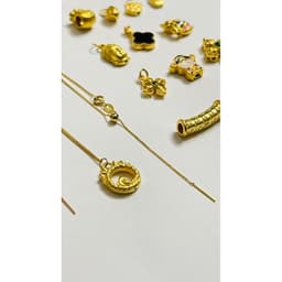Dây chuyền lắc tay 18K bền đẹp, lõi 0,5 mm, charm Au 750, sản phẩm độc quyền tại KJ. 8