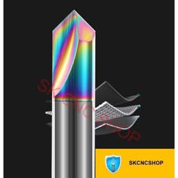 Mũi dao vát cạnh PHỦ DLC - nhôm đồng sắt thép - 2T - CNC VN SHOP 3