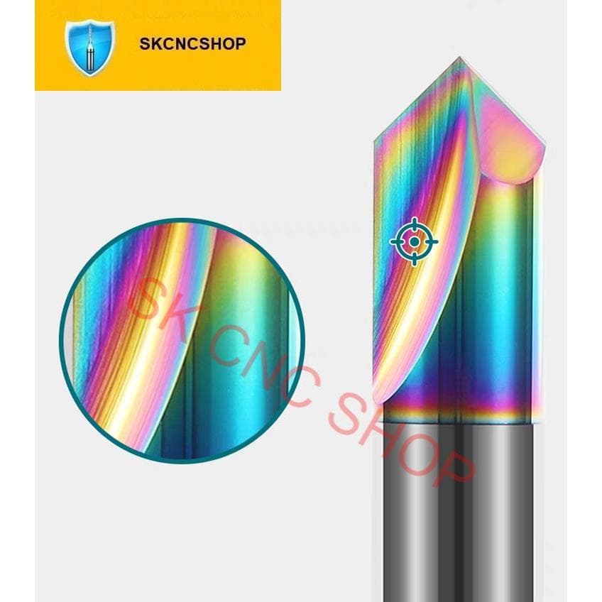 Mũi dao vát cạnh PHỦ DLC - nhôm đồng sắt thép - 2T - CNC VN SHOP