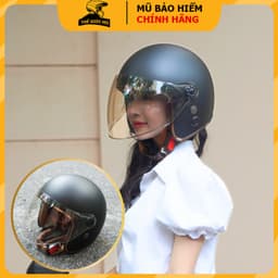 Mũ bảo hiểm 3/4 có kính chắn gió CAMRY(New 2025),gọn nhẹ,nón bảo hiểm cho nam nữ kính dài cao cấp 6