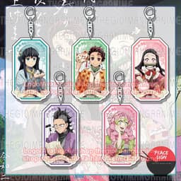 (mua 1 tặng 1) (HỘI XUÂN) Móc khóa KIMETSU NO YAIBA phụ kiện hoạt hình 1