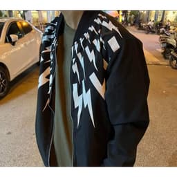 Áo khoác bomber TIA SÉT in kín ngực siêu hot-áo gió nam tia sét hàng 2 lớp đẹp đủ size 6