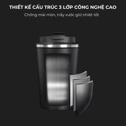 Cốc Giữ Nhiệt Cao Cấp Siêu Bền Hana Giữ Nhiệt Tốt Dung Tích 380ML Và 510MLkèm 2 quà tặng -  M165 3