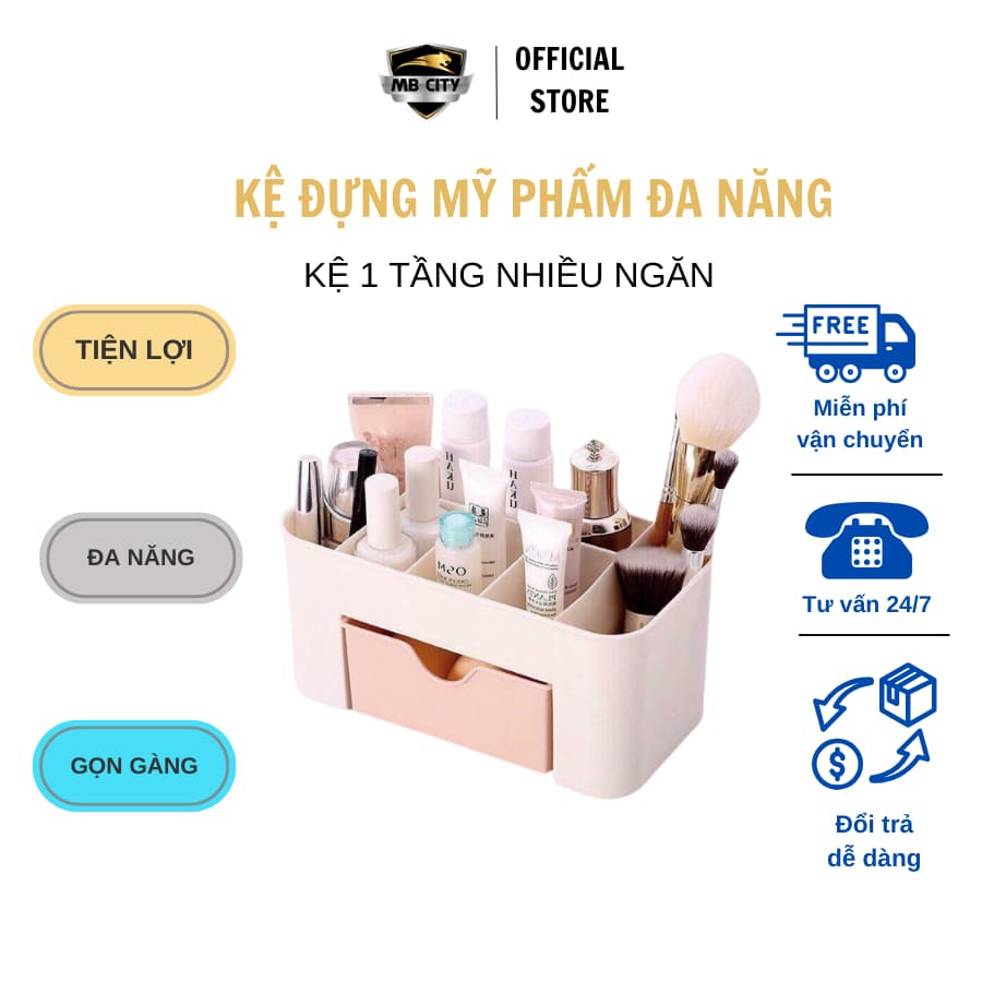Kệ Mỹ Phẩm 1 Tầng Nhiều Ngăn Siêu Tiện Dụng, Tiết Kiệm Không Gian, Gọn Gàng