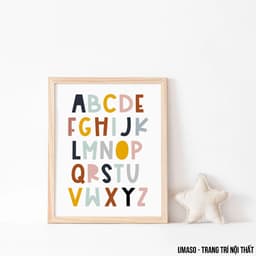 Bộ tranh Montessori cho bé trang trí treo tường canvas KIDMON 6