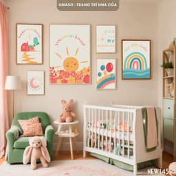 Bộ tranh Montessori cho bé trang trí treo tường canvas KIDMON 2