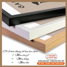 Bộ tranh Montessori cho bé trang trí treo tường canvas KIDMON 8