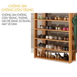 Kệ Giày Dép Gỗ 5 Tầng Có Ngăn Kéo và Kệ Gỗ Tiện Dụng 5 Tầng cao 1M2 7