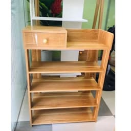 Kệ Giày Dép Gỗ 5 Tầng Có Ngăn Kéo và Kệ Gỗ Tiện Dụng 5 Tầng cao 1M2 2