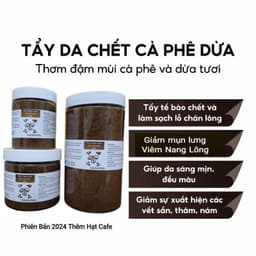 TẨY TẾ BÀO CHẾT BODY CAFE SỮA DỪA AHA HŨ 1KG 3
