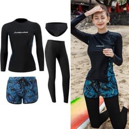 Đồ Bơi Nam, Nữ dài tay kín đáo đi biển in chữ Aloha cao cấp (QC có sẵn) 2