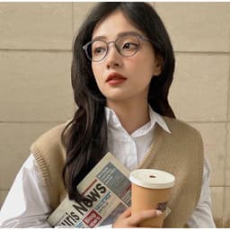Gọng kính cận thời trang nam nữ ANDU EYEWEAR dáng tròn chất liệu nhựa dẻo siêu nhẹ siêu bền - 7122 7
