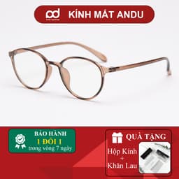 Gọng kính cận thời trang nam nữ ANDU EYEWEAR dáng tròn chất liệu nhựa dẻo siêu nhẹ siêu bền - 7122 1