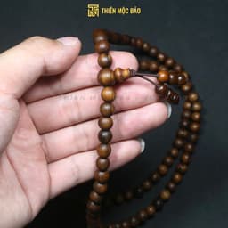 Vòng tay gỗ Bách xanh Mộc Châu 108 hạt chìm nước - Chuỗi tràng gỗ thơm cho Nam và Nữ | Thiên Mộc Bảo 6