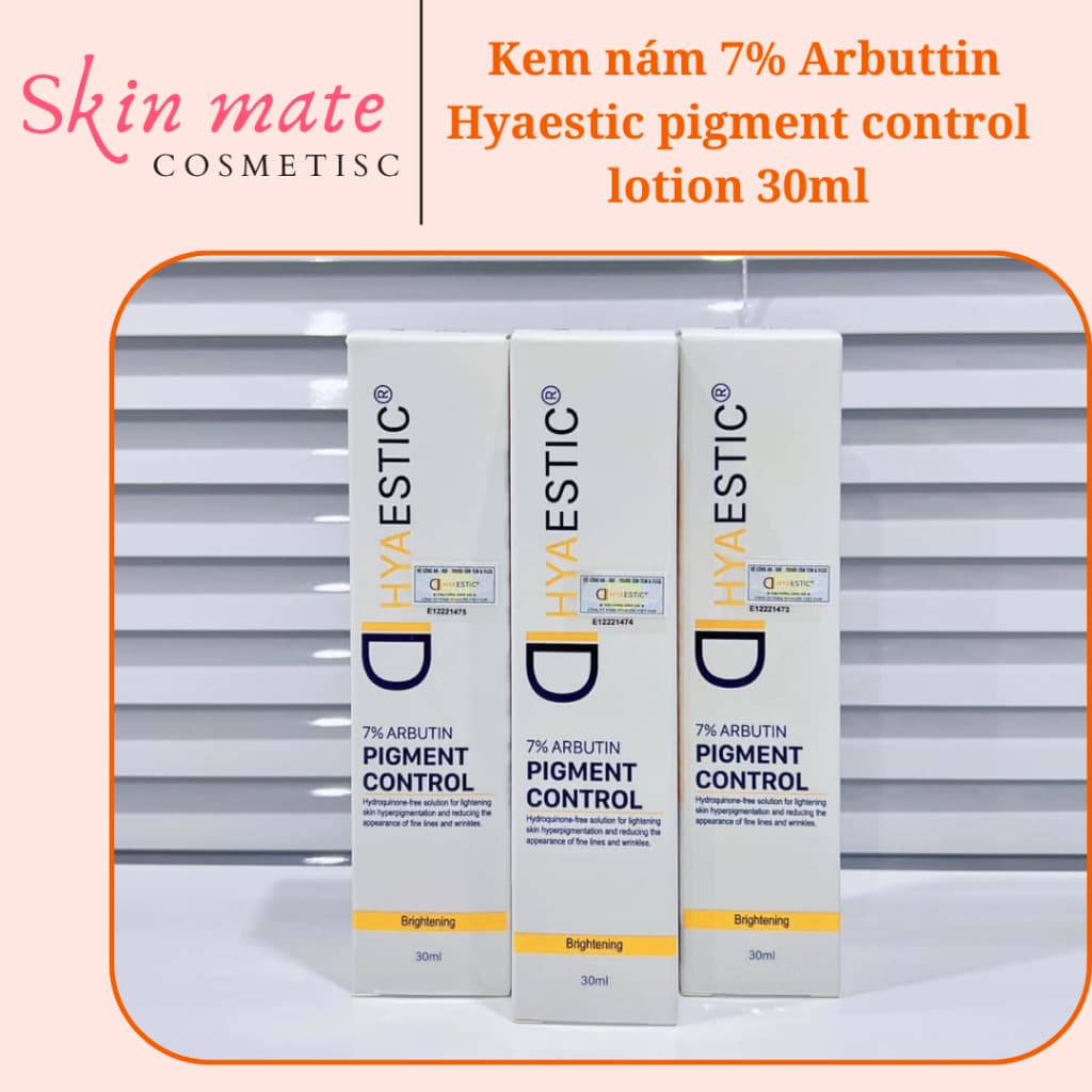 [Công ty] Kem hỗ trợ sáng da ngăn ngừa thâm nám 7% Arbuttin Hyaestic pigment control lotion 30ml authshopp