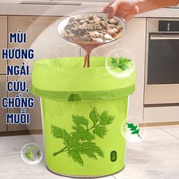 Túi đựng rác hương ngải cứu xua đuổi ruồi muỗi côn trùng, siêu dai, có dây rút tiện dụng cho mọi nhà 6
