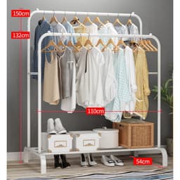 Tủ Để Đồ Đa Năng 4 Ngăn 1 Cánh Lớn+1 Cánh Nhỏ và Giá Treo Quần Áo 2 Tầng Bằng Sắt Sơn Tỉnh Điện 7