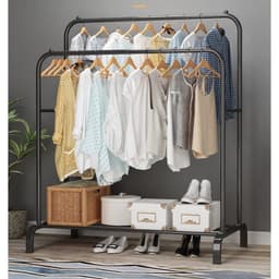 Tủ Để Đồ Đa Năng 4 Ngăn 1 Cánh Lớn+1 Cánh Nhỏ và Giá Treo Quần Áo 2 Tầng Bằng Sắt Sơn Tỉnh Điện 8