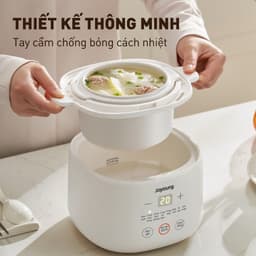 Nồi Nấu Chậm Joyoung JSC-107, Thố Sứ 1.0Lit - Công Suất 200w, Kèm Xửng Hấp, Hàng Chính Hãng 3