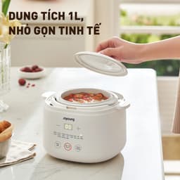 Nồi Nấu Chậm Joyoung JSC-107, Thố Sứ 1.0Lit - Công Suất 200w, Kèm Xửng Hấp, Hàng Chính Hãng 4