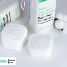 Bông tẩy trang La Soirée Cao Cấp Siêu Mềm Mịn 85 pads 120 pads 225 pads | Skin Lab 7