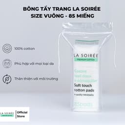 Bông tẩy trang La Soirée Cao Cấp Siêu Mềm Mịn 85 pads 120 pads 225 pads | Skin Lab 3
