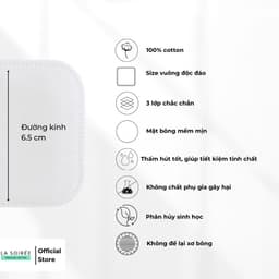 Bông tẩy trang La Soirée Cao Cấp Siêu Mềm Mịn 85 pads 120 pads 225 pads | Skin Lab 8