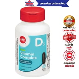 (Bill Canada) Viên uống D3 complex Life brand Canada 60 viên D3 Life 1