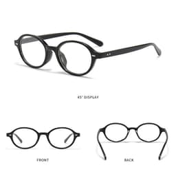 Gọng kính cận thời trang nữ ANDU EYEWEAR dáng tròn dẹp phong cách 2YK chất liệu nhựa 3
