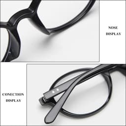 Gọng kính cận thời trang nữ ANDU EYEWEAR dáng tròn dẹp phong cách 2YK chất liệu nhựa 4