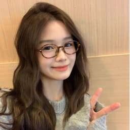 Gọng kính cận thời trang nữ ANDU EYEWEAR dáng tròn dẹp phong cách 2YK chất liệu nhựa 7