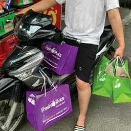 (Combo)Túi_Khay Giấy Đựng Hoa Quả, Trái Cây 1kg, 3kg, 5kg 9