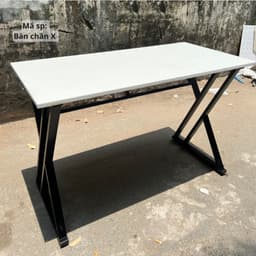 Bàn làm việc chân chữ X mặt gỗ MDF 4