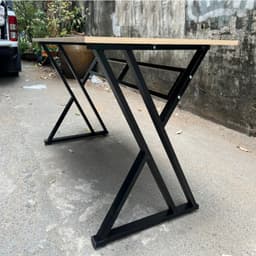 Bàn làm việc chân chữ X mặt gỗ MDF 5