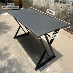 Bàn làm việc chân chữ X mặt gỗ MDF 6