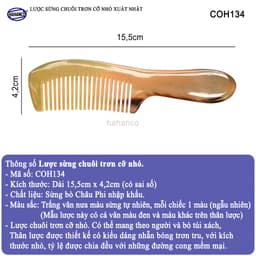 Lược Sừng Chuôi Chơn (Size: 17cm) Cầm Vừa Tay Bỏ Túi Mang Theo Người - Xưởng Minh Đức 2