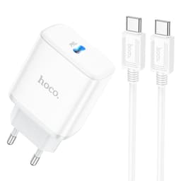 Bộ Sạc/ Cóc/ Củ Nhanh 20W Hoco C104A Type-C/ Li@ght@ning và Cáp sạc 20W Hoco X56 dây dù 4