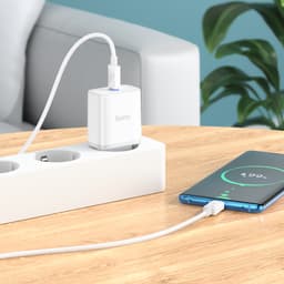 Bộ Sạc/ Cóc/ Củ Nhanh 20W Hoco C104A Type-C/ Li@ght@ning và Cáp sạc 20W Hoco X56 dây dù 3