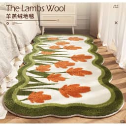 Thảm Chân Giường Lông Cừu Trải Phòng Ngủ Họa Tiết Hình Thú Kích Thước 50×120cm, Thảm Dercor Shopgagoigiare.vn 1