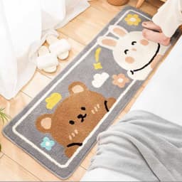 Thảm Chân Giường Lông Cừu Trải Phòng Ngủ Họa Tiết Hình Thú Kích Thước 50×120cm, Thảm Dercor Shopgagoigiare.vn 9