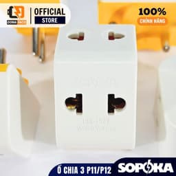 [1 Đổi 1] Đầu Nối Chia Điện 3 Cửa Sopoka P11, Ổ Cắm Chia 3 Chạc Chịu Tải 2200W - Chính Hãng 5